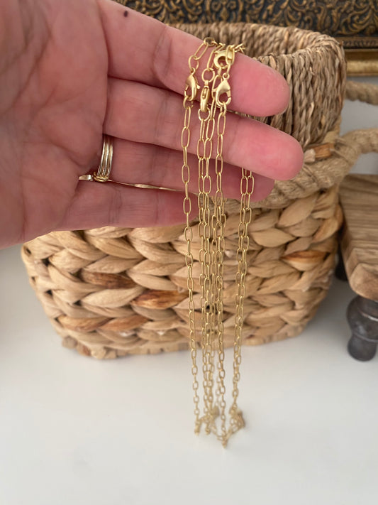 Gold Paperclip Chain