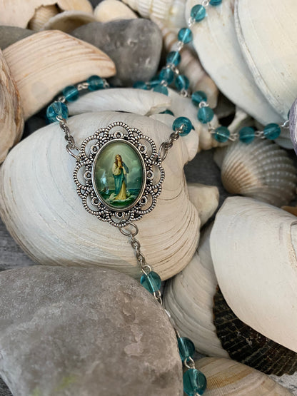 Stella Maris Handmade Rosary Blue/Green
