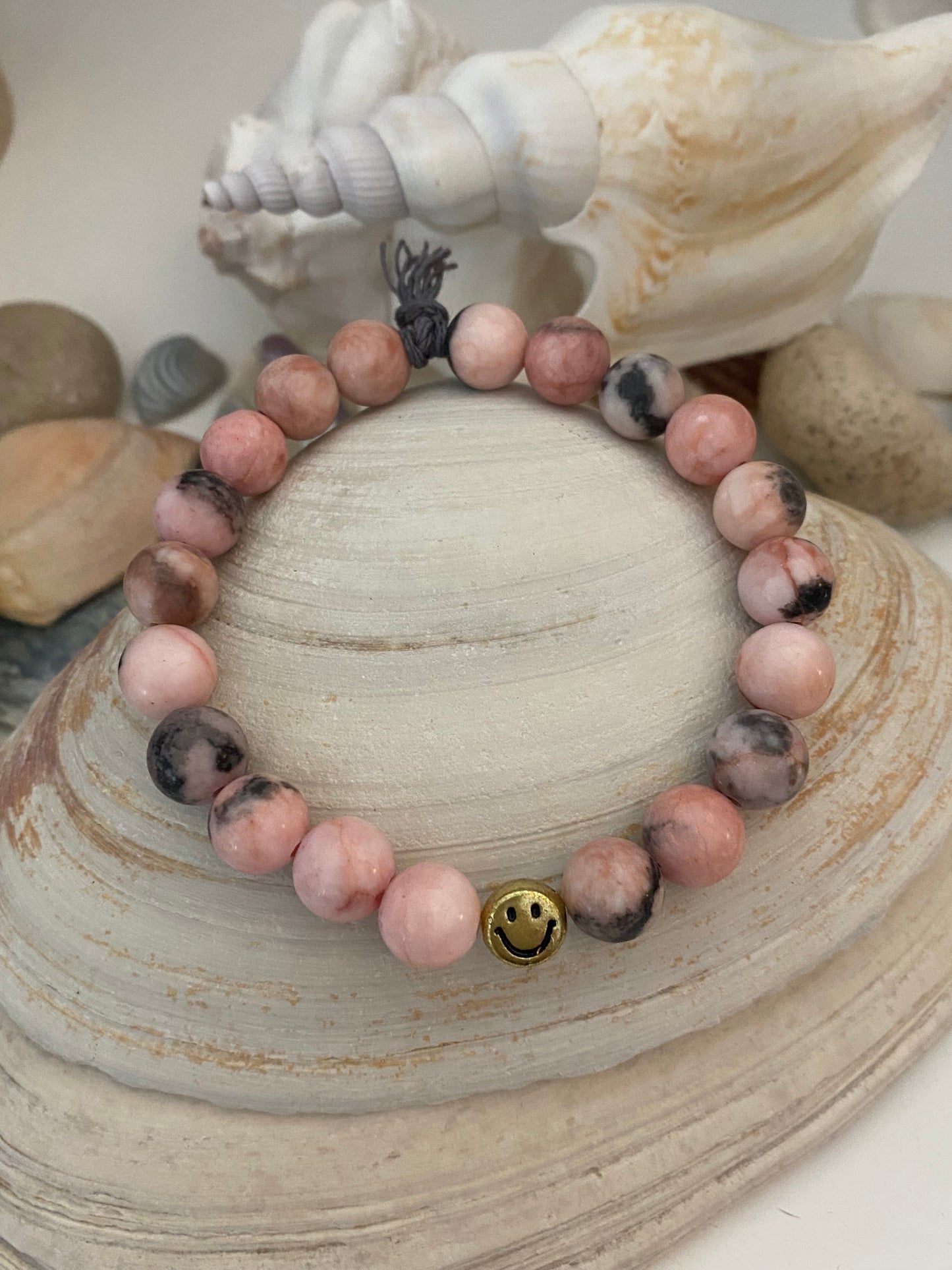 Aromatherapy Bracelet in Pink Zebra Jasper