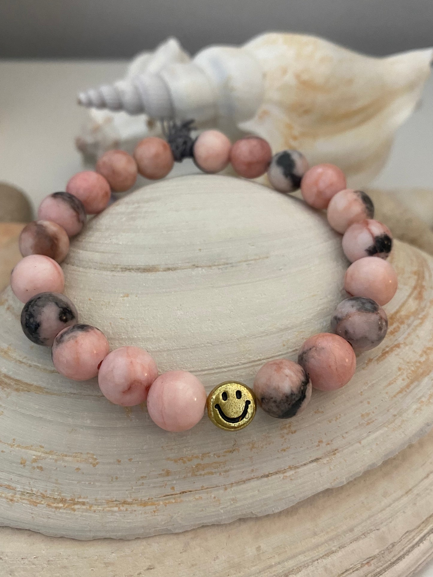 Aromatherapy Bracelet in Pink Zebra Jasper