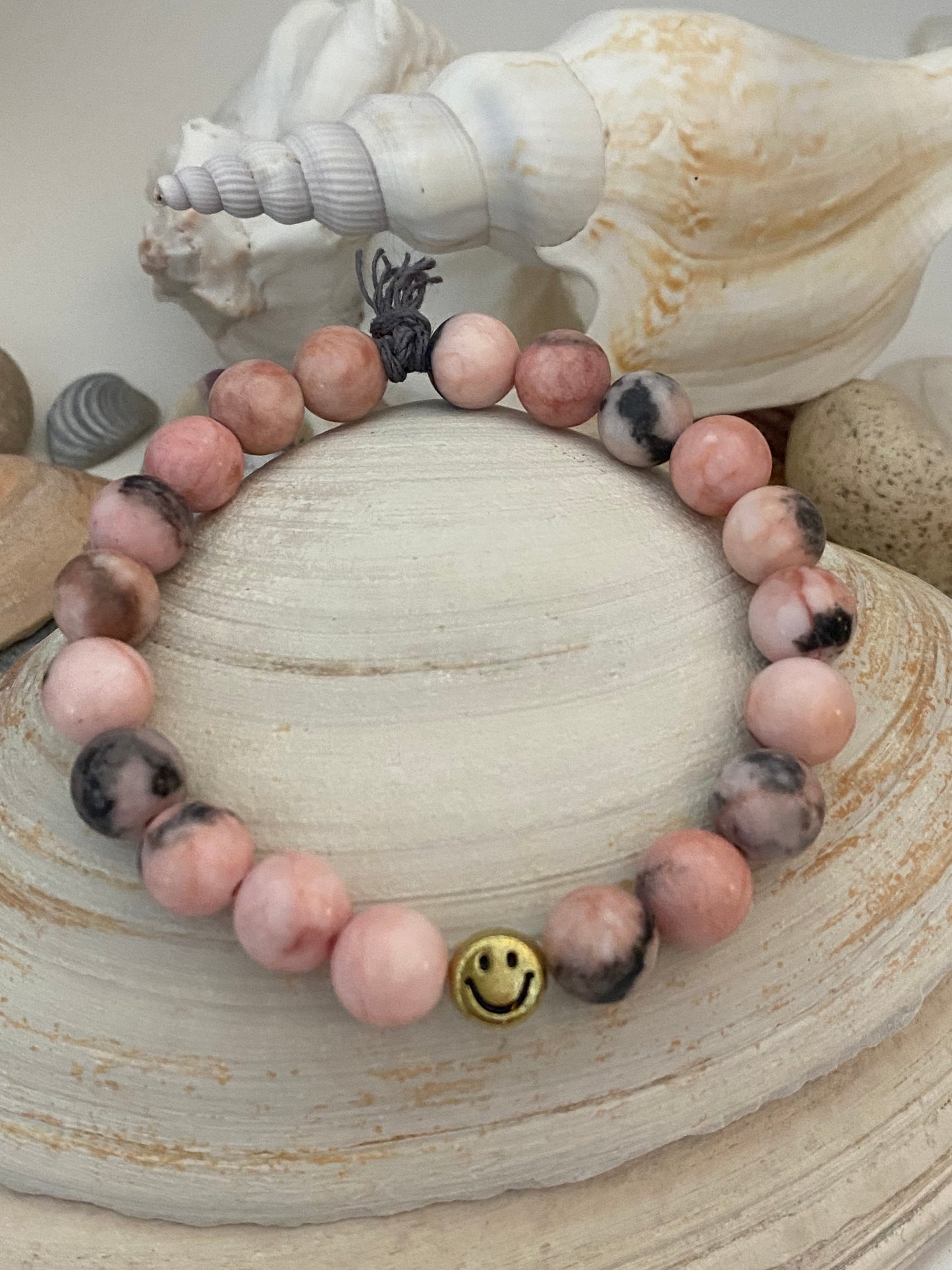 Aromatherapy Bracelet in Pink Zebra Jasper