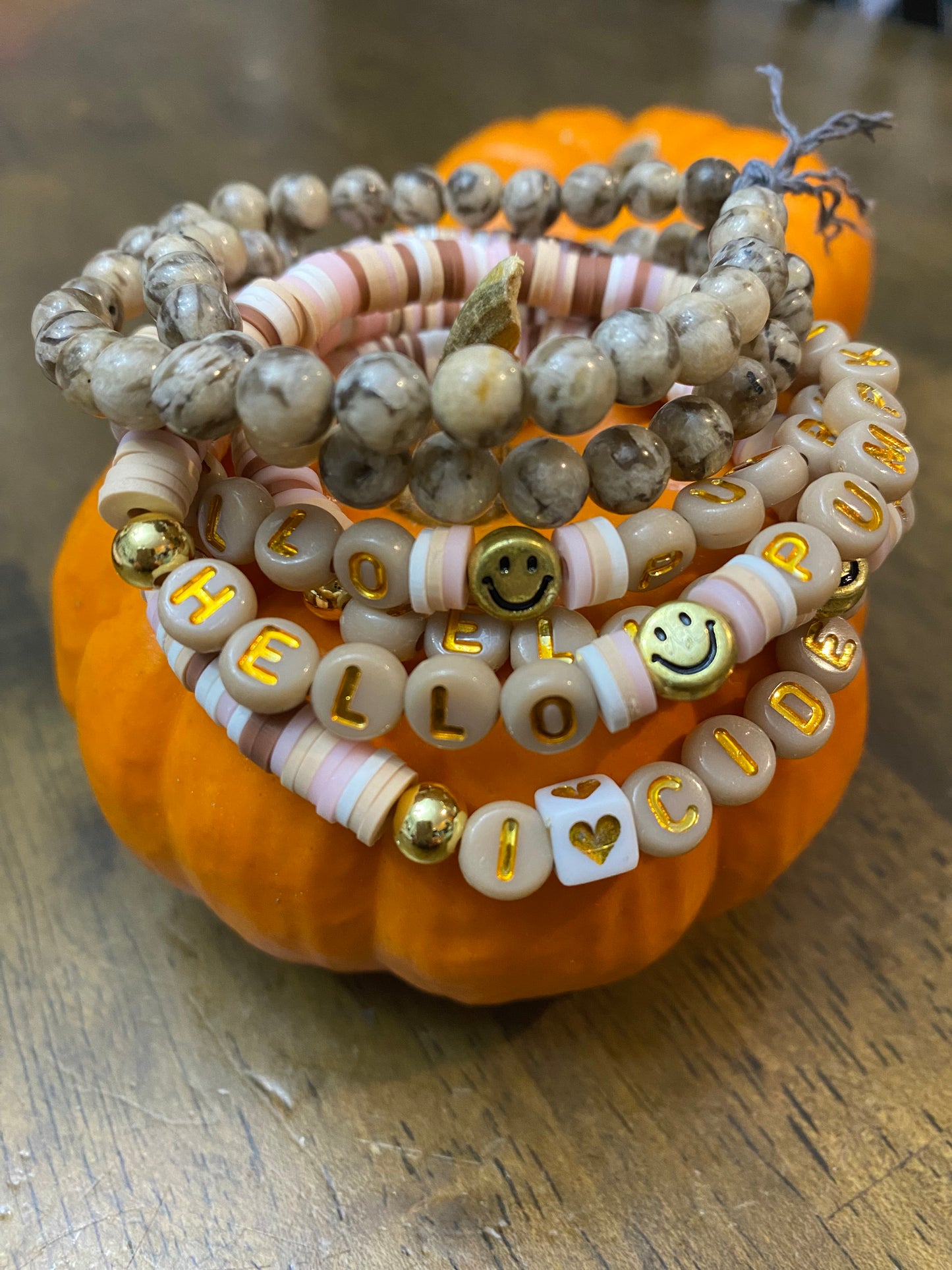 Fall Hello Pumpkin Bracelet