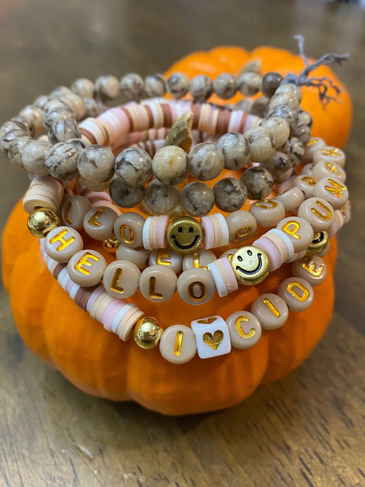 Fall Hello Pumpkin Bracelet