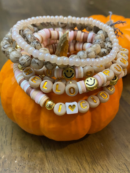 Fall Creamy Glass Seed Bead Bracelet