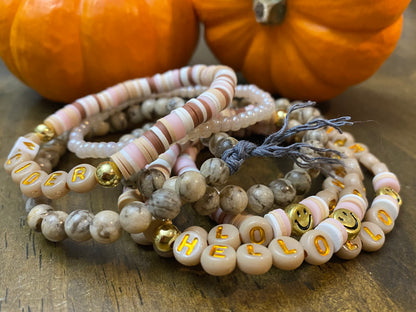 Fall Creamy Glass Seed Bead Bracelet