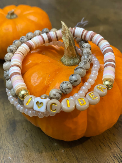 Fall Creamy Glass Seed Bead Bracelet