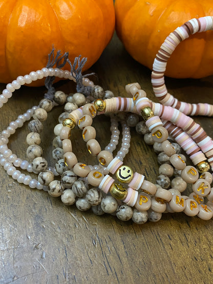 Fall Creamy Glass Seed Bead Bracelet