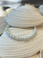 Pearl Finish and Silver Filigree Bracelet