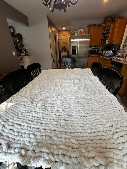 Chunky Hand Knit Blanket