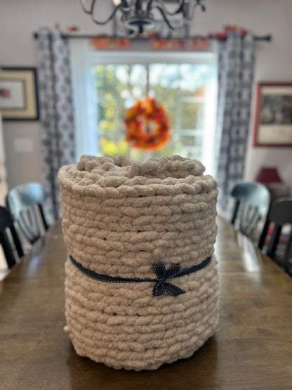 Chunky Hand Knit Blanket
