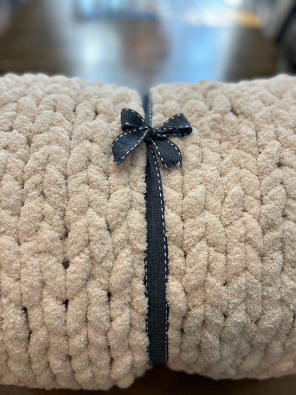 Chunky Hand Knit Blanket