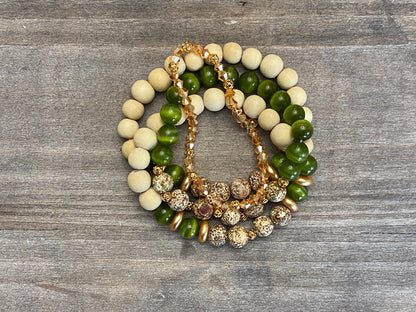 Olive Green Cat’s Eye Stack