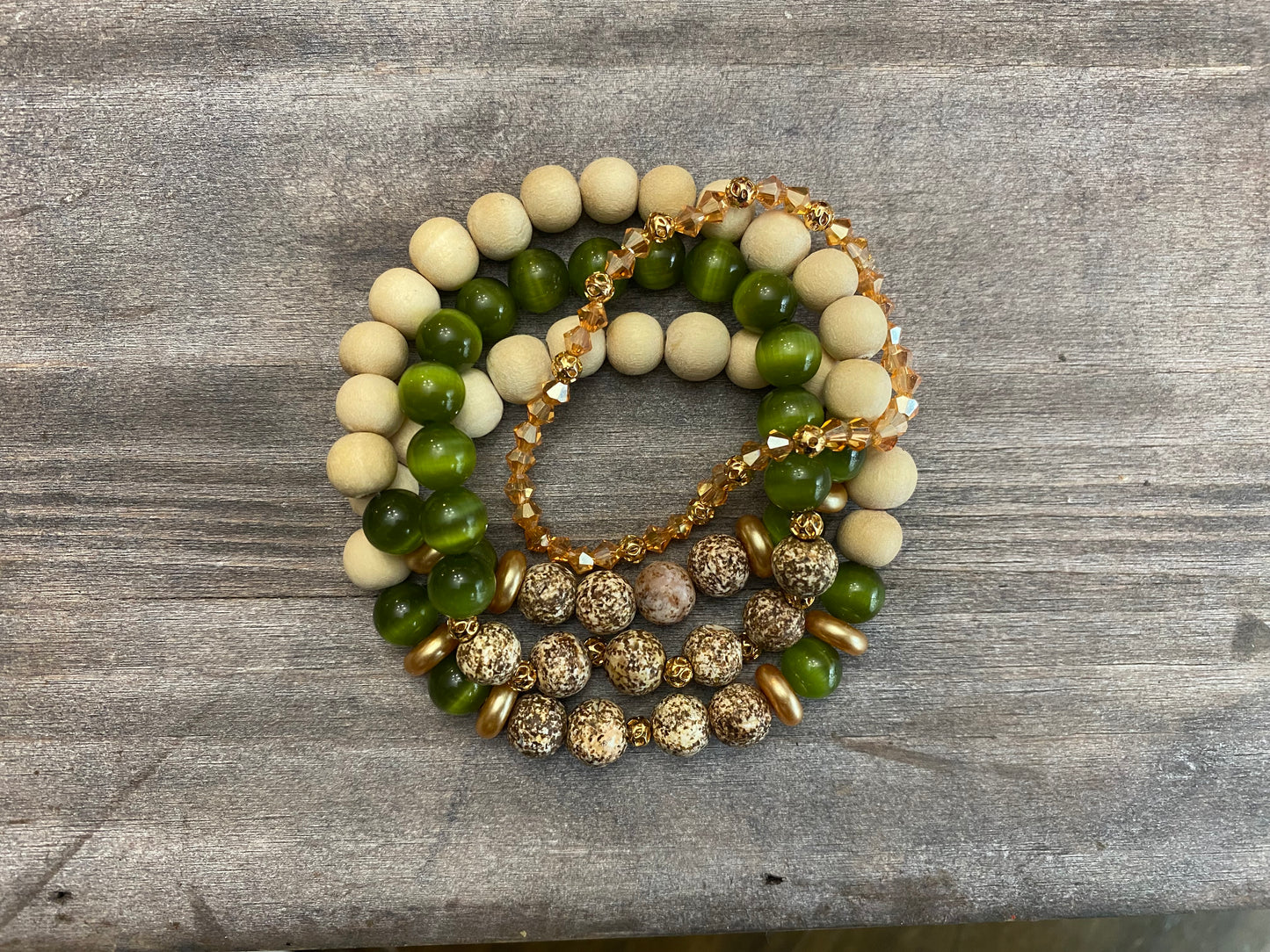 Olive Green Cat’s Eye Stack