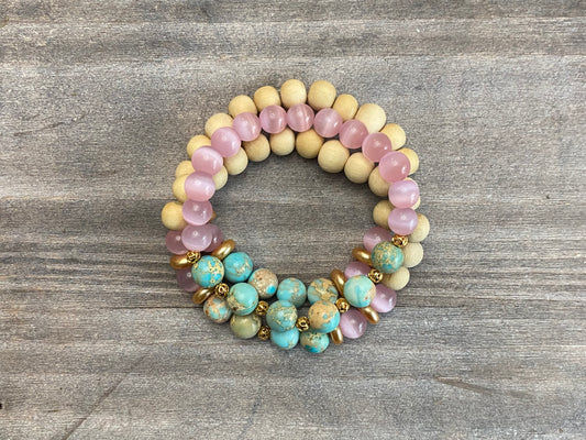 Pink Cat’s Eye Stack