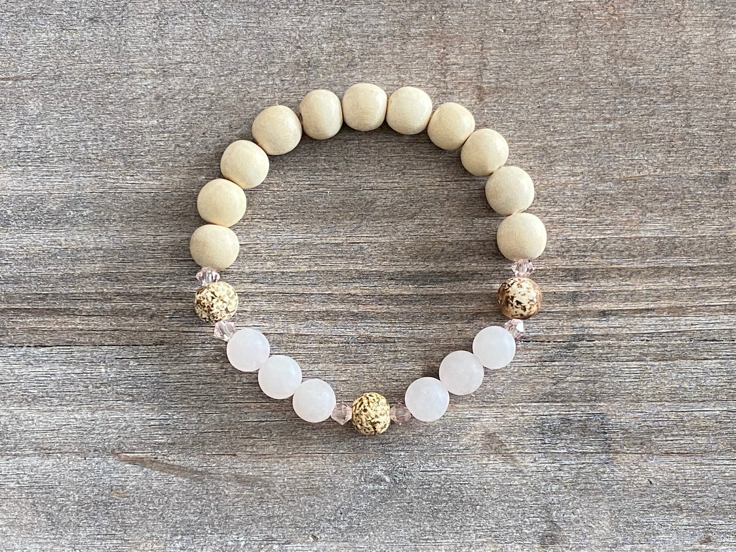 Rose Quartz and Sandstone Bracelet