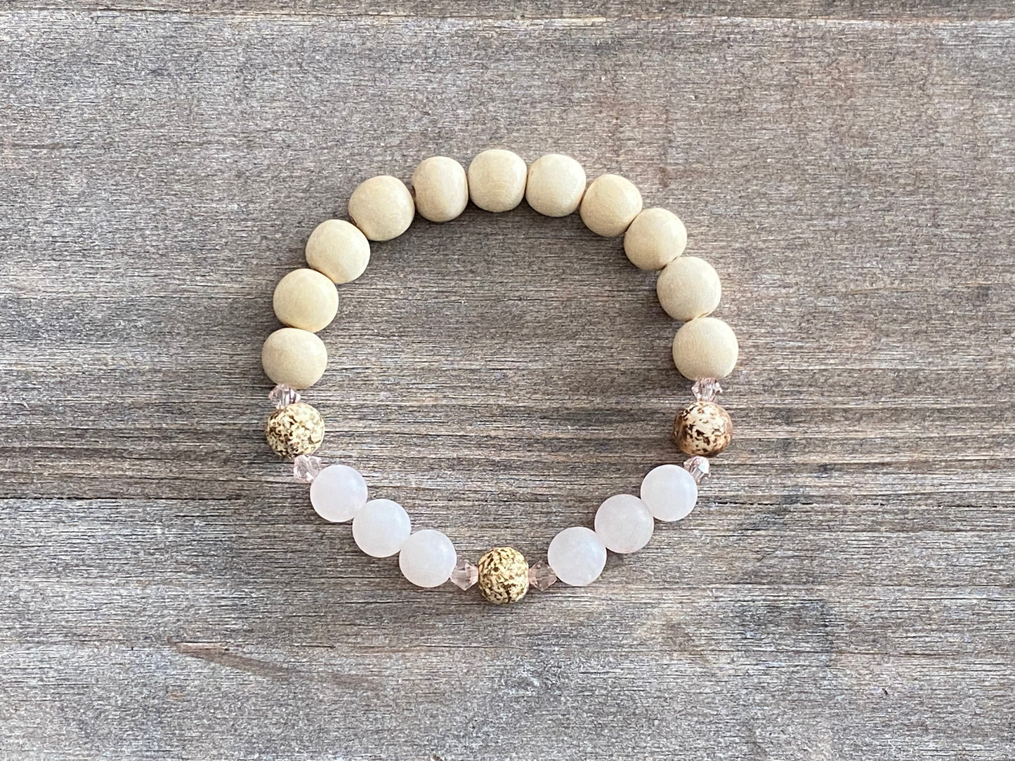 Rose Quartz and Sandstone Bracelet