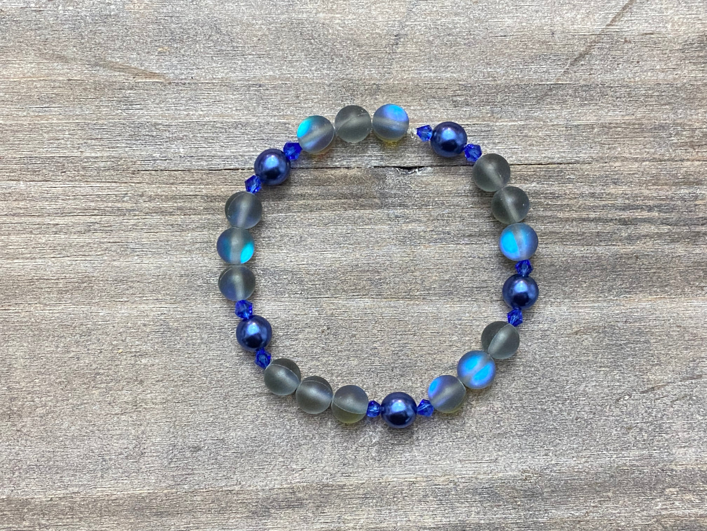 Metallic Blue Mermaid Bracelet