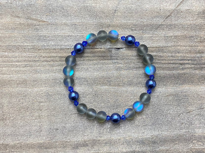 Metallic Blue Mermaid Bracelet