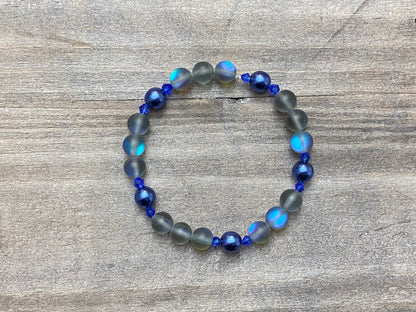 Metallic Blue Mermaid Bracelet