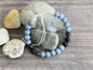 Down to Earth Grey Wood and Jasper Bracelet