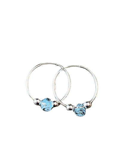 Ice Blue Teardrop Earrings