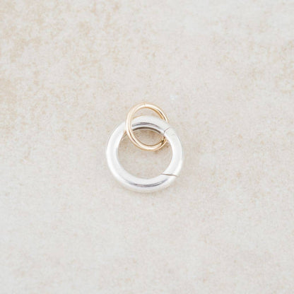Holly Lane Round Sterling Silver and Gold Filled Pendant Clasp