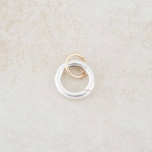 Holly Lane Round Sterling Silver and Gold Filled Pendant Clasp