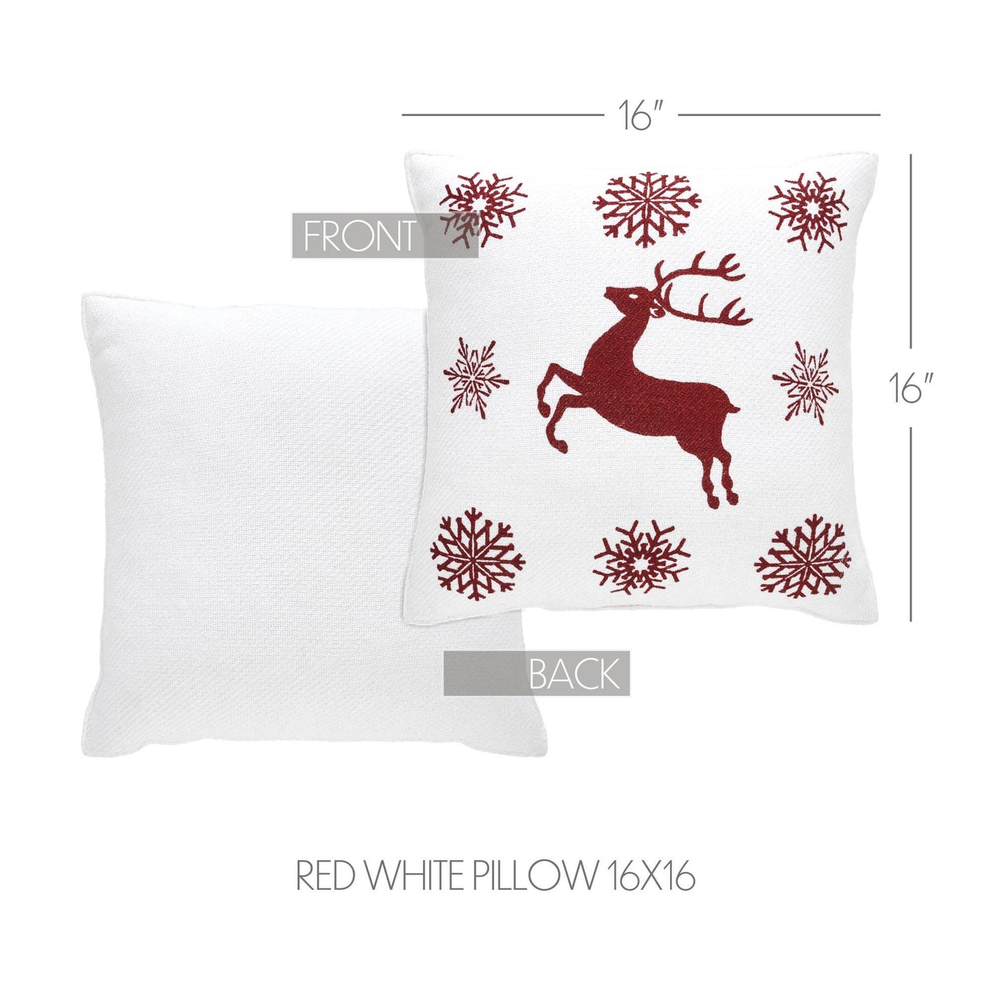 Scandia Snowflake Reindeer Pillow