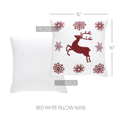 Scandia Snowflake Reindeer Pillow