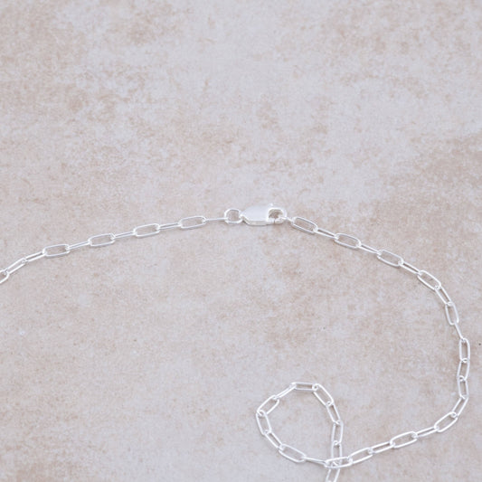 Holly Lane Sterling Silver Paperclip Chain Necklace 18"