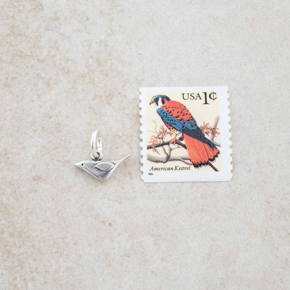 Holly Lane Sweet Sparrow Charm: Sterling Silver