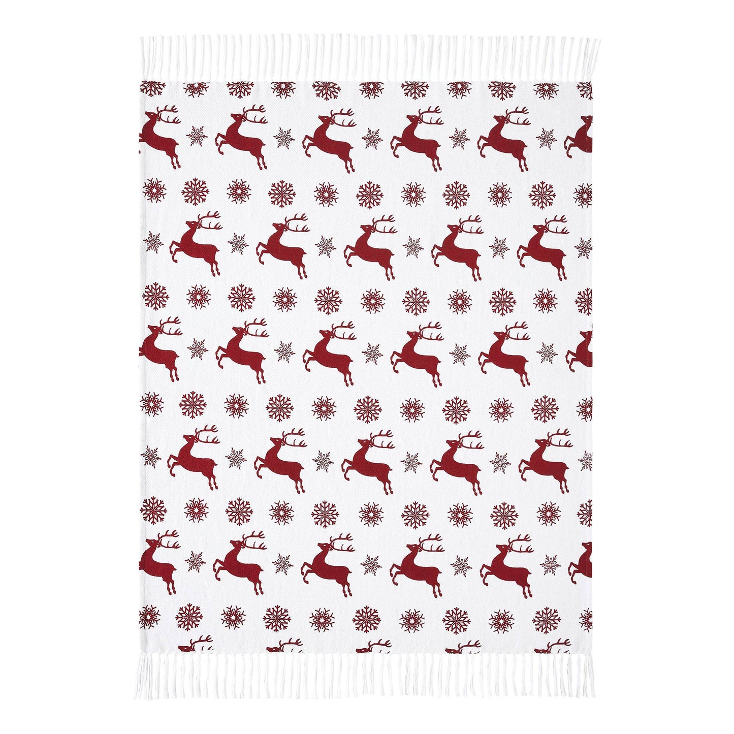 Scandia Snowflake Reindeer Throw