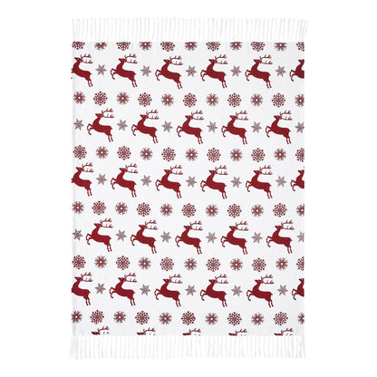 Scandia Snowflake Reindeer Throw