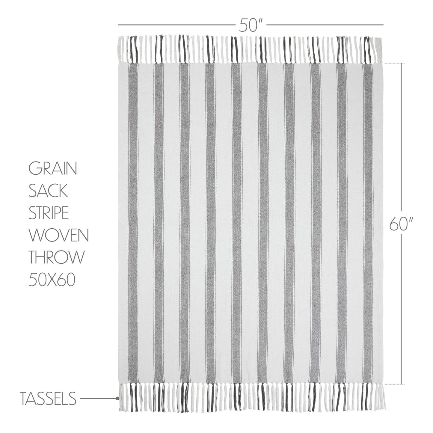 Grace Grain Sack Stripe Woven Throw