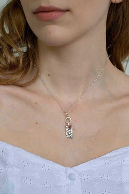 Holly Lane Pink Tourmaline and Sterling Silver Charm