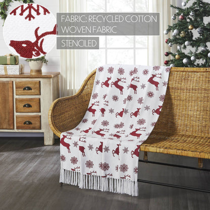 Scandia Snowflake Reindeer Throw