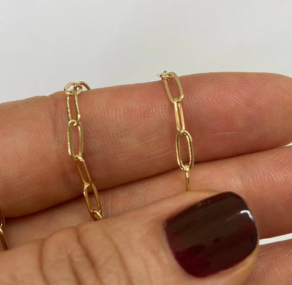 14k Gold Filled Paperclip Chain 6x3mm (3ft Bulk Pack): 3 ft