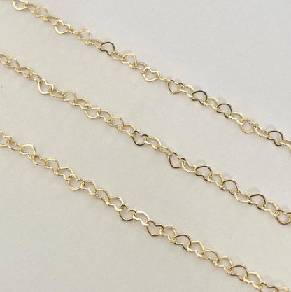 14K Gold Filled Heart Link Chain