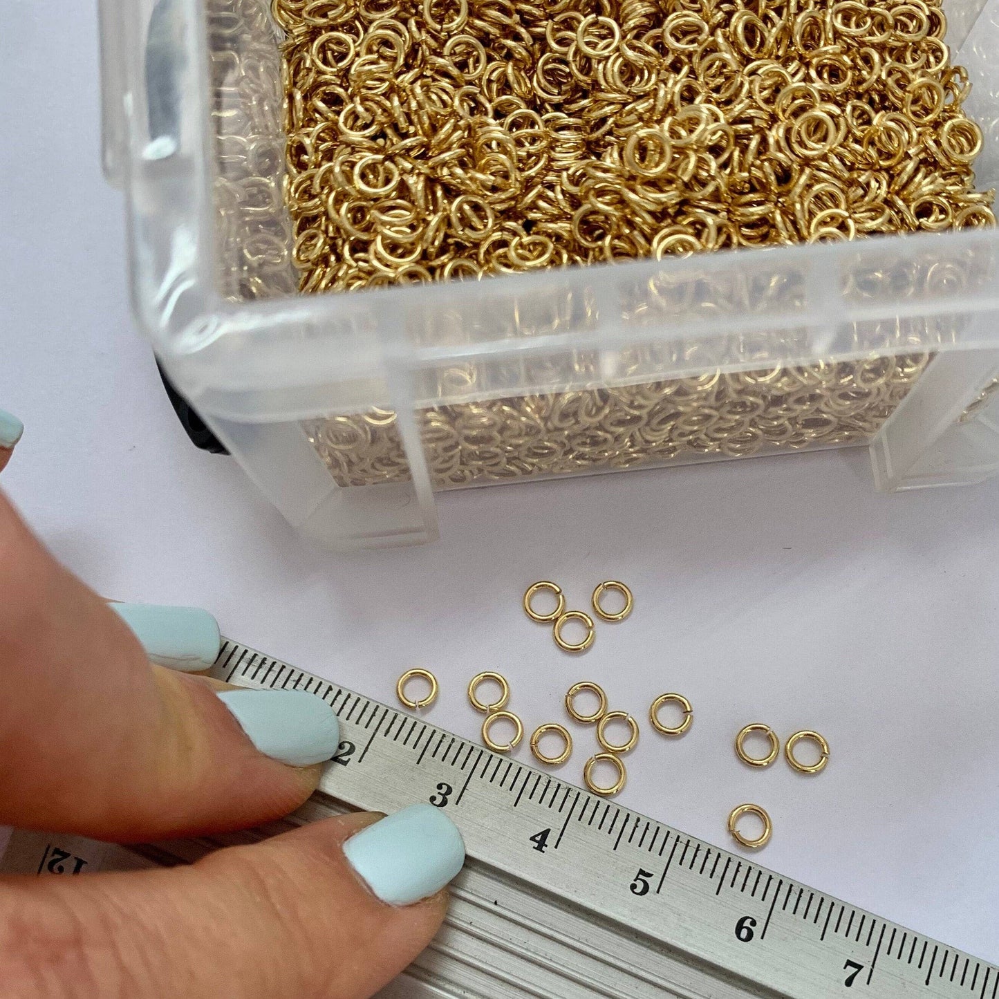 14K Gold Filled 4mm Open Jump Rings - 22 Gauge (100pc Pack): 100 pieces